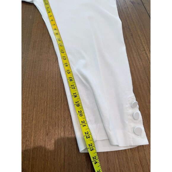 Women's J.Jill Linen Button Hem Ankle Pants, size large - Picture 13 of 13